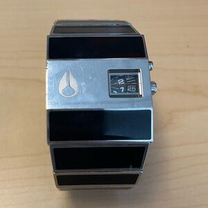 Nixon The Rotolog Direct Time Technology Black Analog Men's Surf Watch